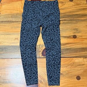 Athleta Elation Ultra High Rise Tight Gray & Black Leopard Print Legging